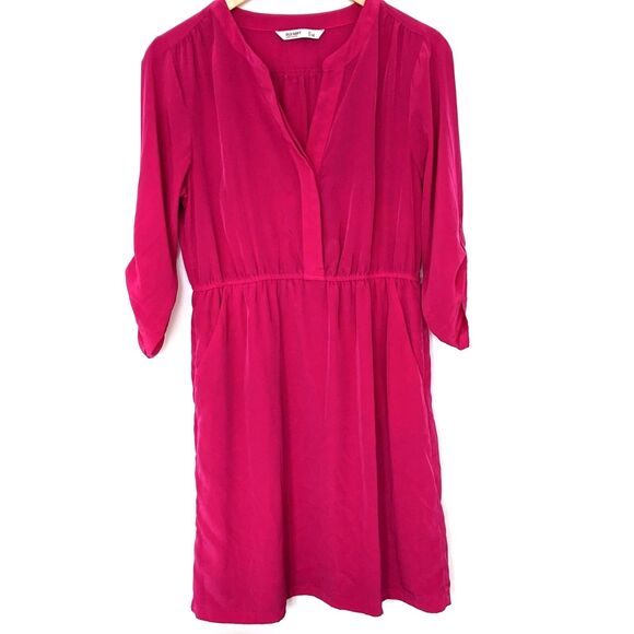 Old Navy Dresses & Skirts - Women's Old Navy Hot Pink 3/4 Sleeve Dress Size M